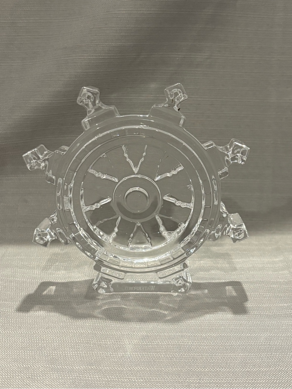Waterford Crystal Ships Wheel Sculpture